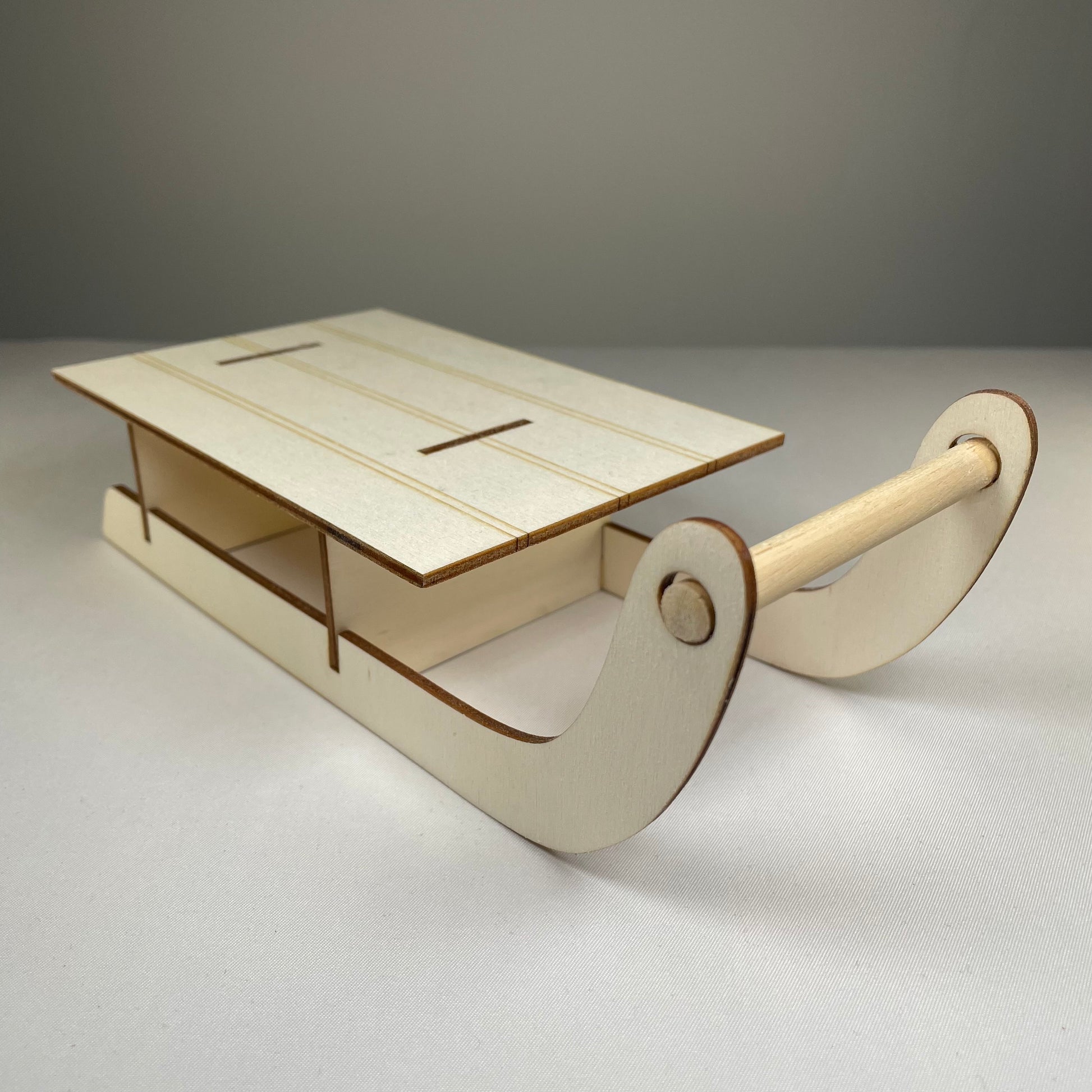 Large Winter Sledge (Plain) - Handmade Christmas Ornament by Curious Rabbit ® - Curious Rabbit