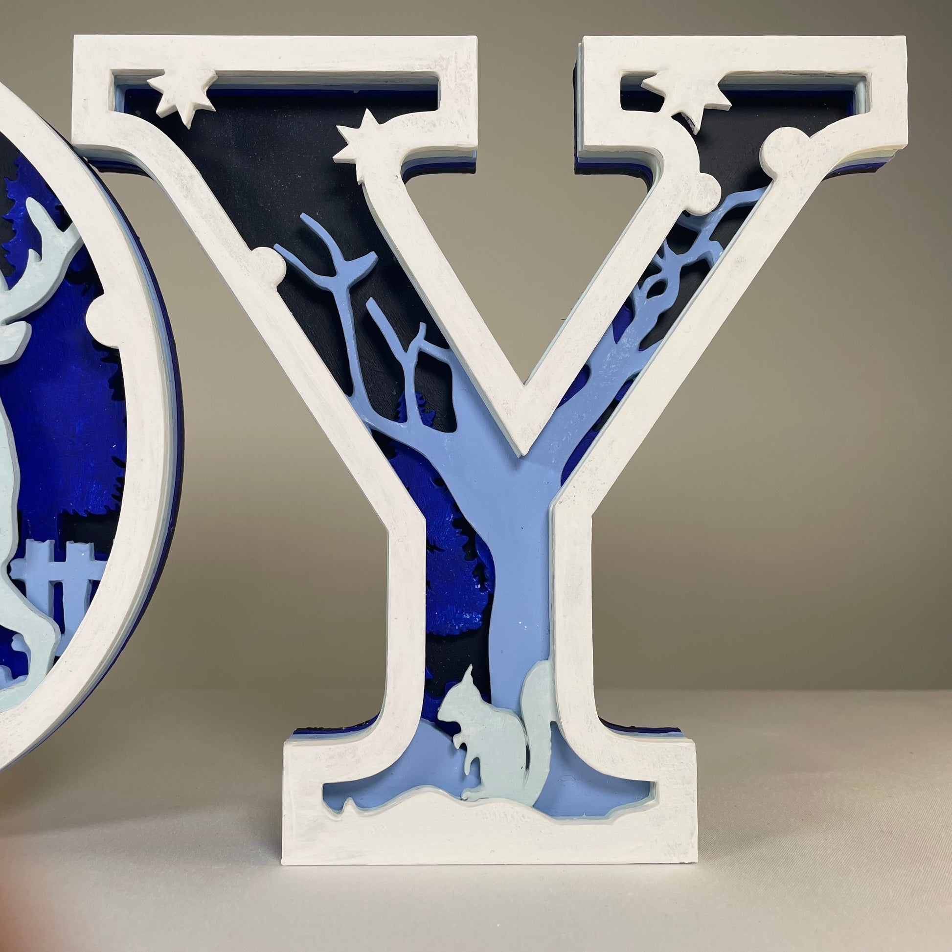 Joy Sign - Handmade Christmas Ornament by Curious Rabbit ® - Curious Rabbit