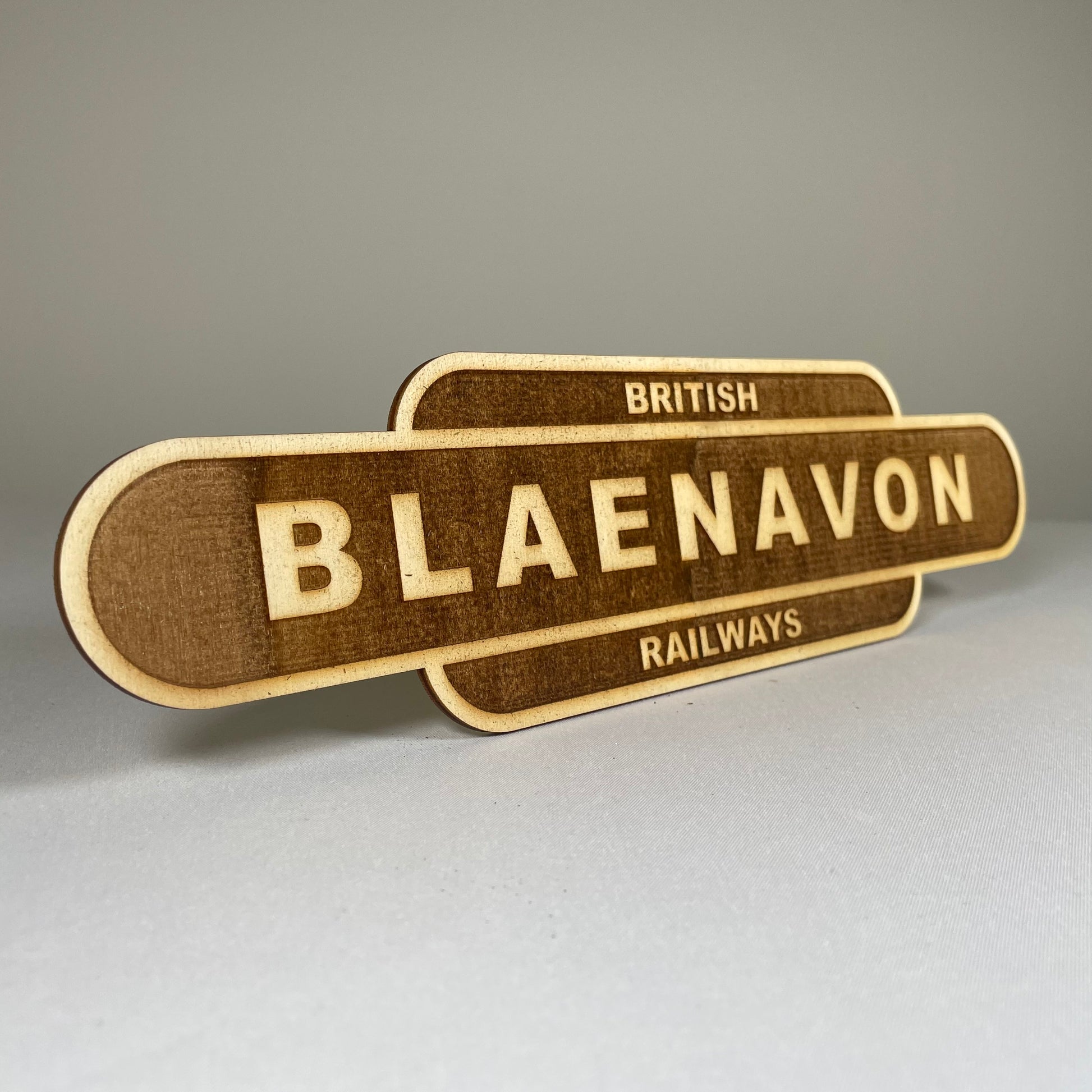 Railway Train Station Sign - Handmade Ornament by Curious Rabbit ® - Curious Rabbit