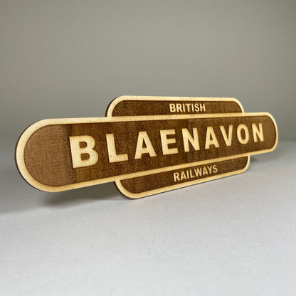 Railway Train Station Sign - Handmade Ornament by Curious Rabbit ® - Curious Rabbit