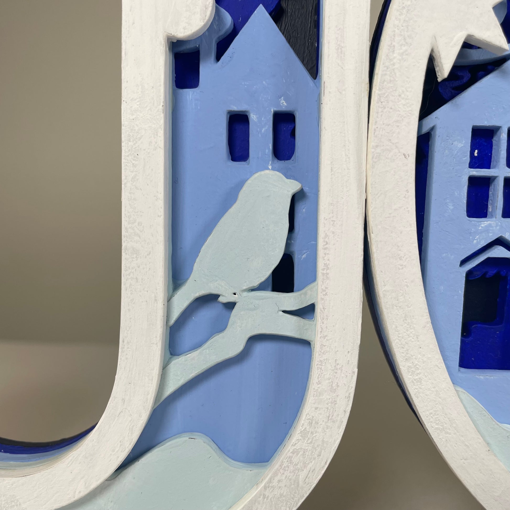 Joy Sign - Handmade Christmas Ornament by Curious Rabbit ® - Curious Rabbit