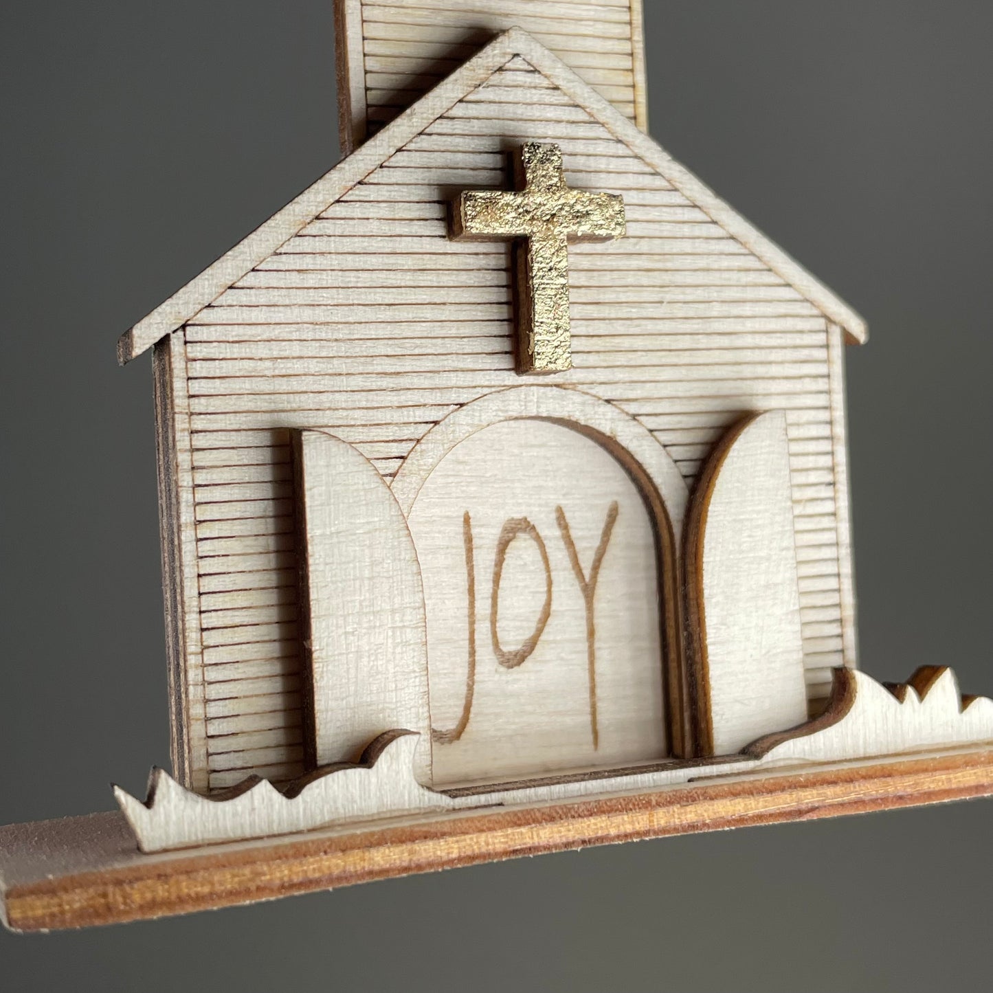 Church Joy Bauble (Plain) - Handmade Christmas Ornament by Curious Rabbit ® - Curious Rabbit