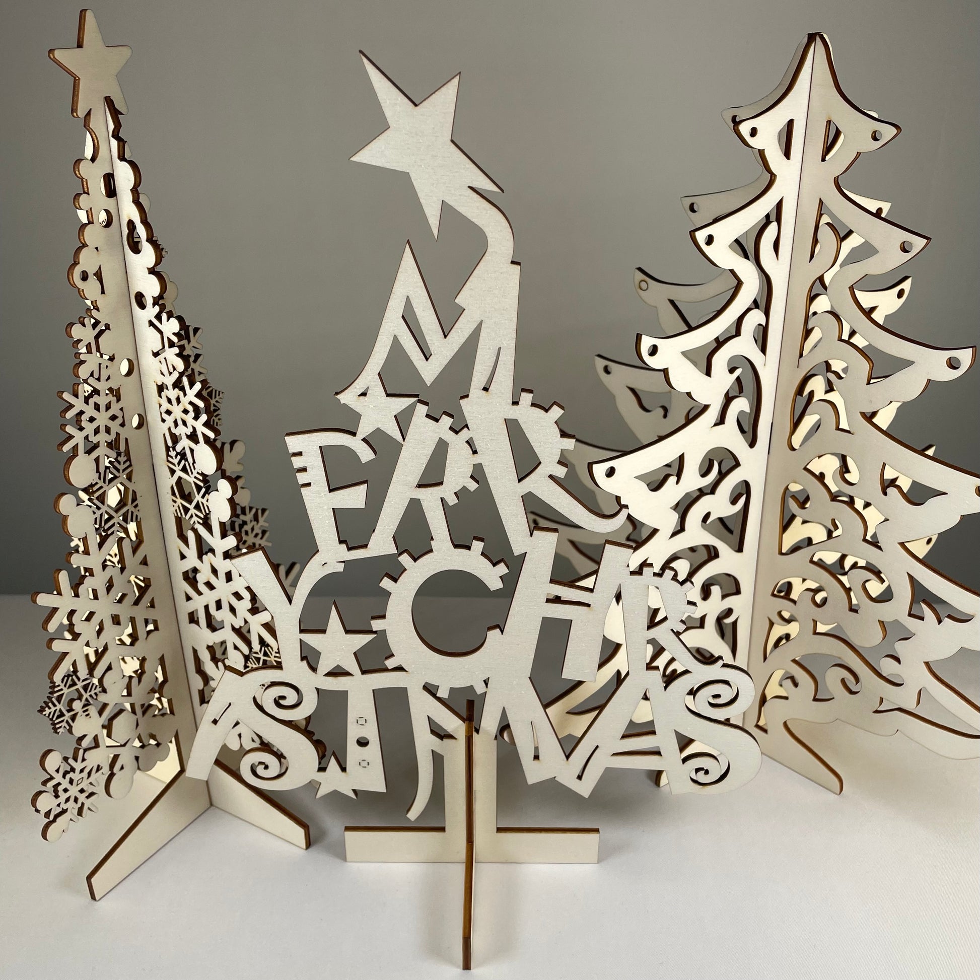 Christmas Tree Kit Bundle - Flat Pack Model Kit by Curious Rabbit ® - Curious Rabbit