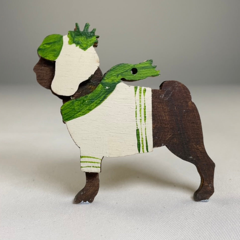 Companion Dog Bauble - Handmade Ornament by Curious Rabbit ® - Curious Rabbit