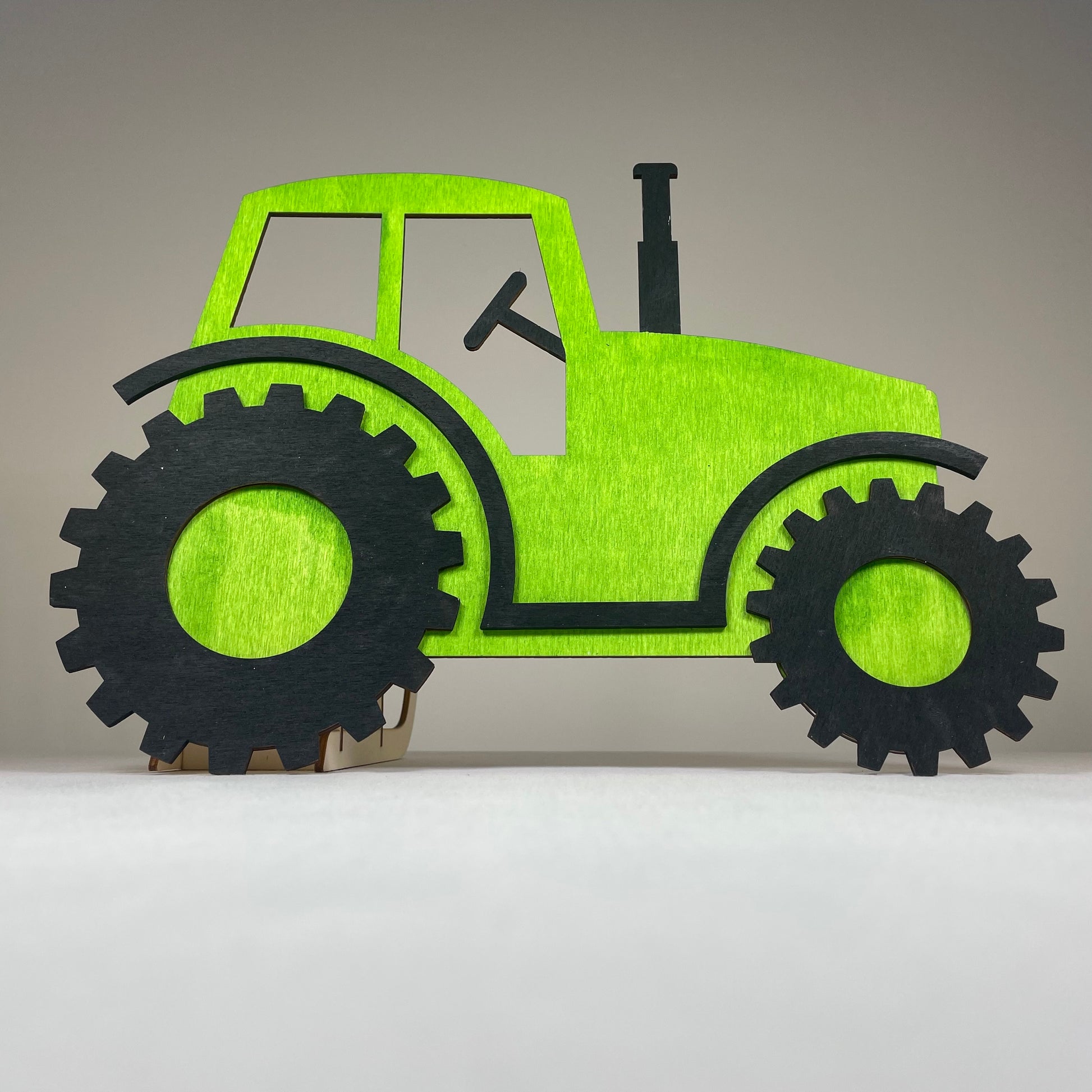 Tractor Wall Display (Green) - Handmade Ornament by Curious Rabbit ® - Curious Rabbit