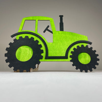 Tractor Wall Display (Green) - Handmade Ornament by Curious Rabbit ® - Curious Rabbit