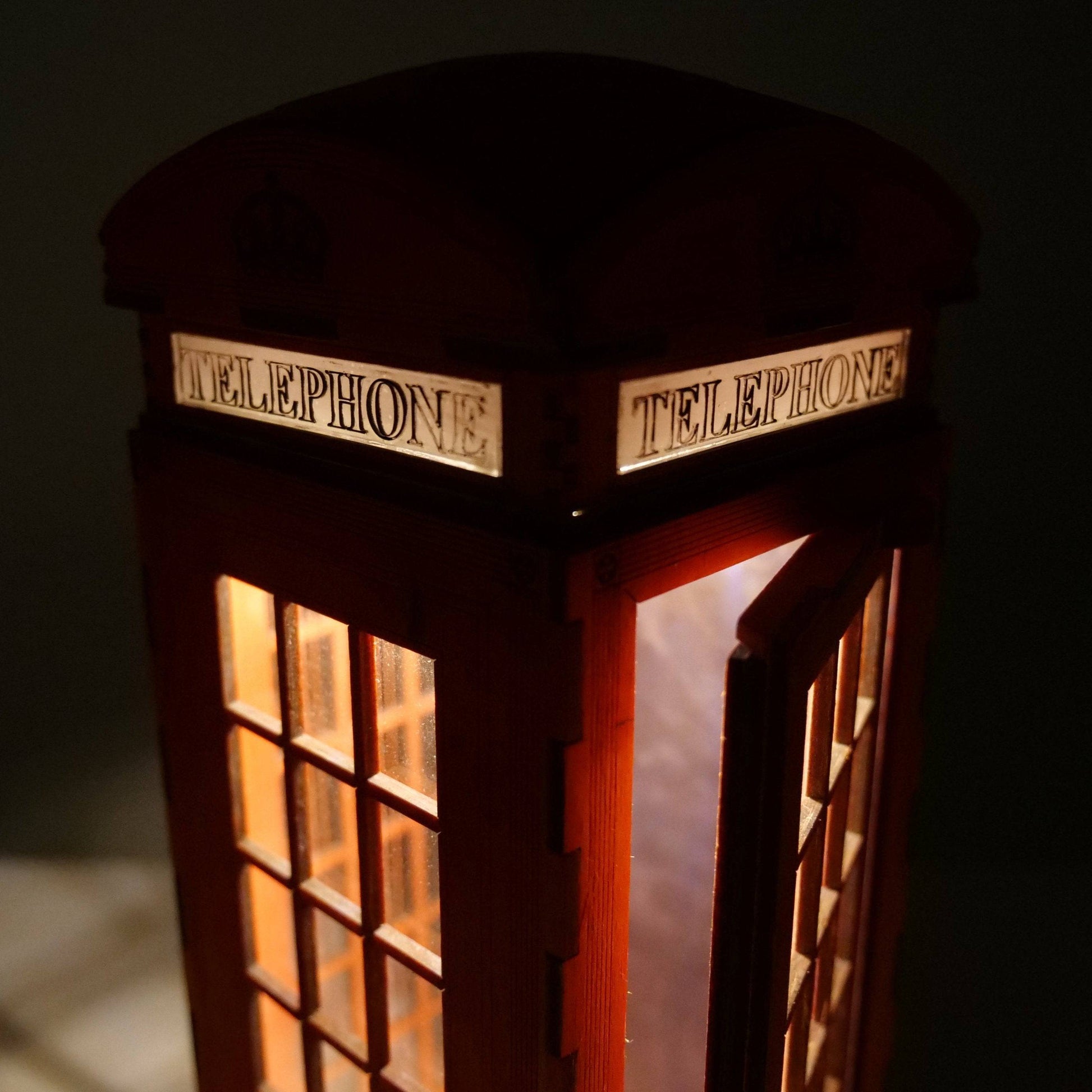 Telephone Box Lamp - Flat Pack Model Kit by Curious Rabbit ® - Curious Rabbit