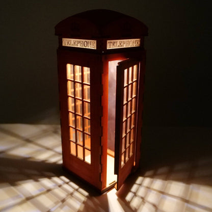 Telephone Box Lamp - Flat Pack Model Kit by Curious Rabbit ® - Curious Rabbit