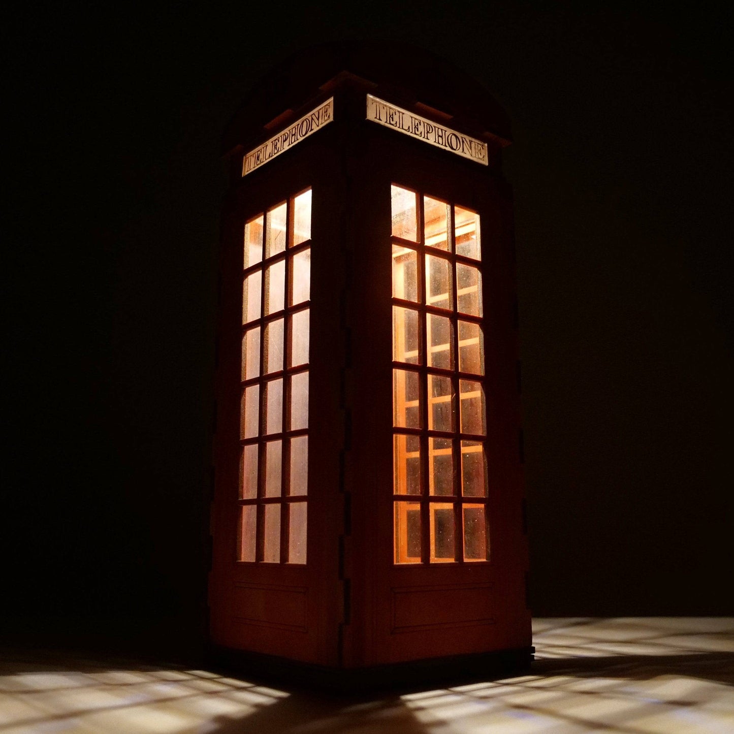 Telephone Box Lamp - Flat Pack Model Kit by Curious Rabbit ® - Curious Rabbit