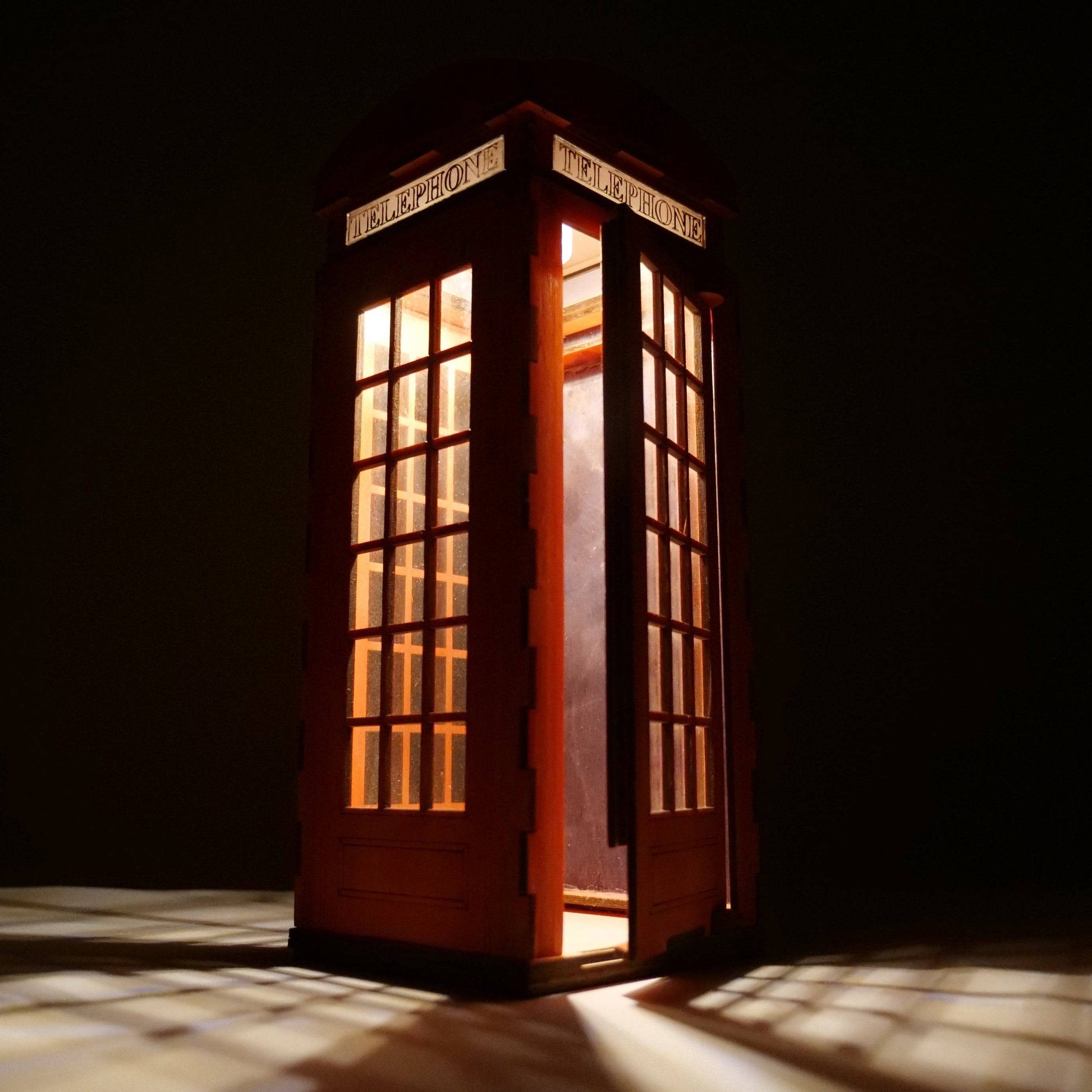 Telephone Box Lamp - Flat Pack Model Kit by Curious Rabbit ® - Curious Rabbit