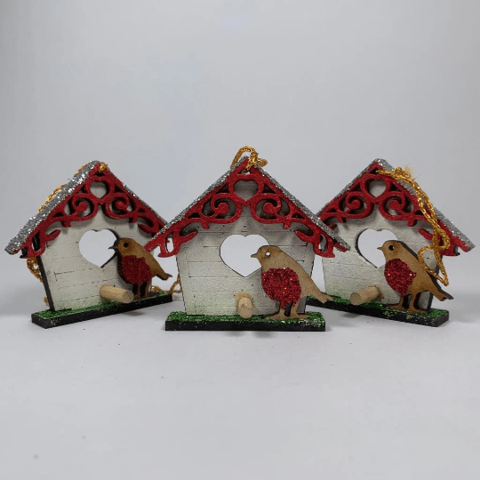 Birdhouse Bauble - Handmade Christmas Ornament by Curious Rabbit ® - Curious Rabbit