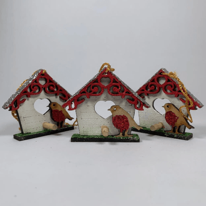 Birdhouse Bauble - Handmade Christmas Ornament by Curious Rabbit ® - Curious Rabbit