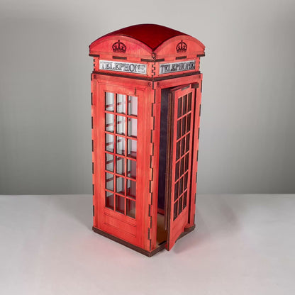 Telephone Box Lamp - Flat Pack Model Kit by Curious Rabbit ®